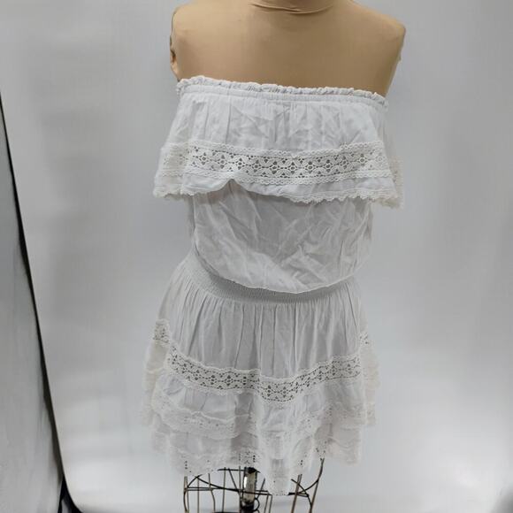 Melissa Odabash NWT White Dress Swimwear mosalma salma dress lace detail ruffle - Picture 12 of 16